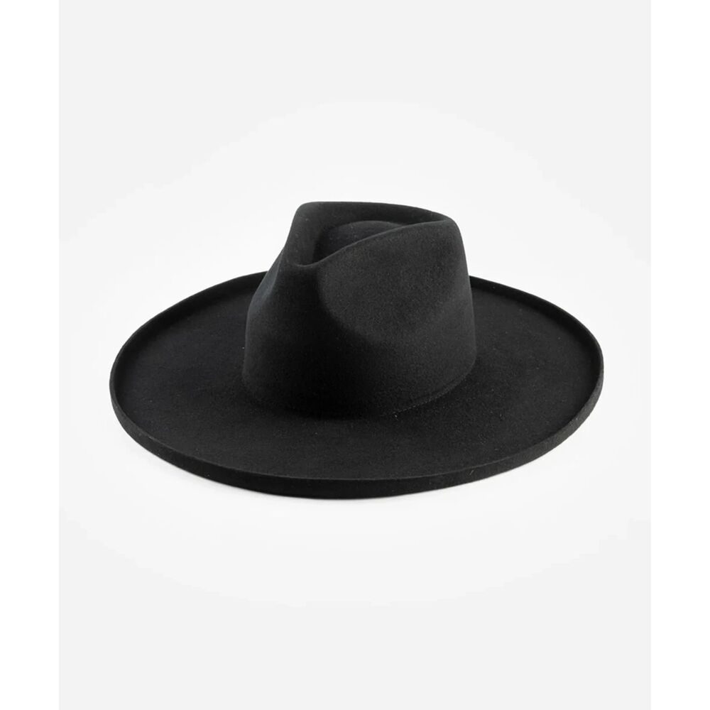 *Brand New* Two Roads Five Points Wide Brim Fedora Hat - Black - Size 57 M